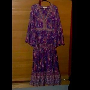 Long sleeve wisteria maxi dress.